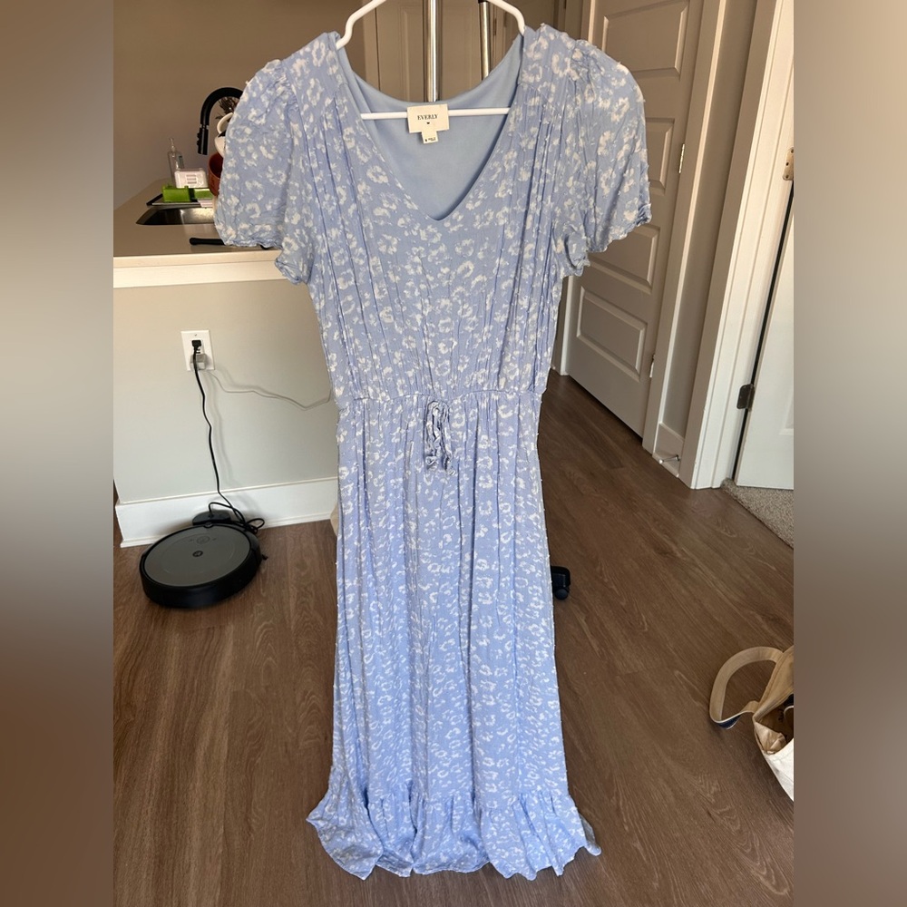 Everly Light Blue Floral Maxi Dress